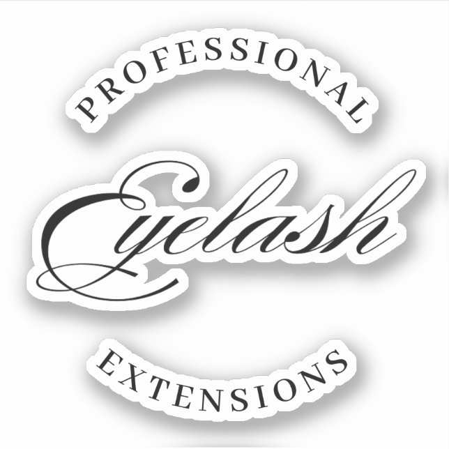 professional lash extensions beauty salon modern sticker (Front)
