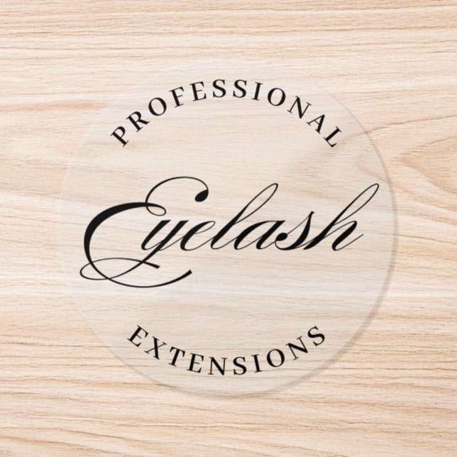 professional lash extensions minimalist modern  classic round sticker (Single)