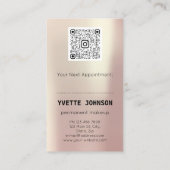 Professional Lashes Brows Makeup Logo QR Code Business Card (Back)