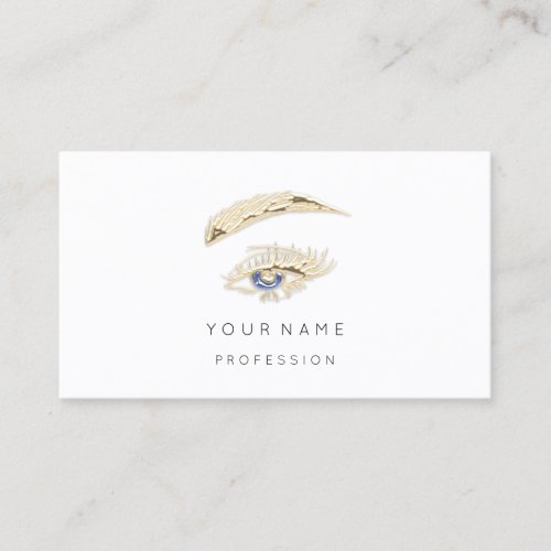 Professional Lashes Brows Makeup Logo White QRCode Business Card