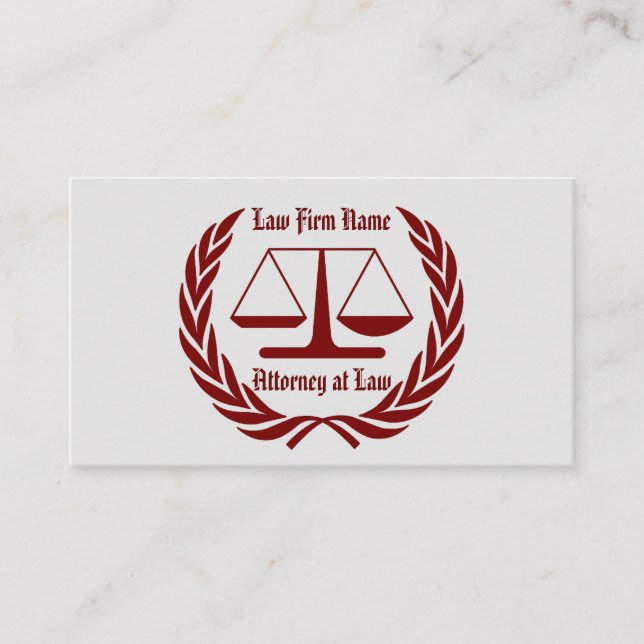 Professional Law Firm Business Card (Front)