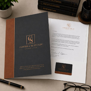 Professional Law Firm Presentation Pocket Folder