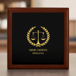Professional Law Office Lawyer Black & Gold  Gift Box<br><div class="desc">Elegant Classy Black & Gold Lawyer Business gift box It is the perfect gift for any lawyer or law firm. It is a unique and thoughtful way to show appreciation and makes a great impression. It is sure to be a hit at the office.</div>