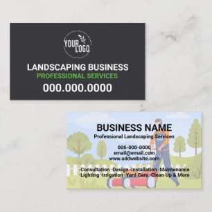 Professional Lawn Care Cheap Landscaping Business Card