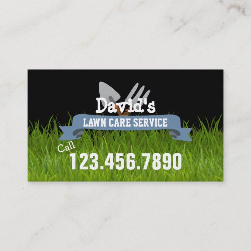 Professional Lawn Care  Gardening Service Business Card
