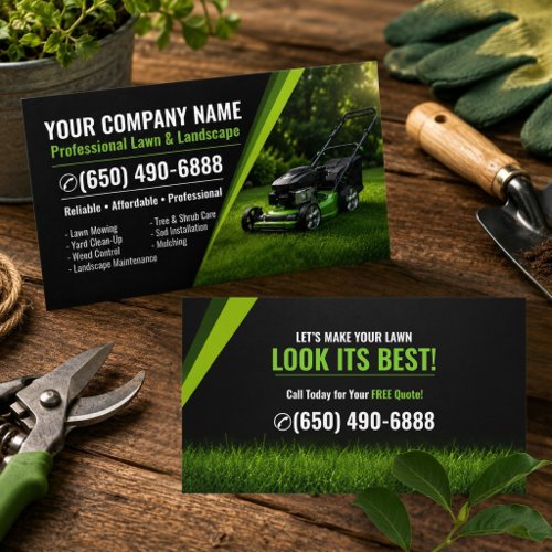 Professional Lawn Care & Landscaping  Business Card