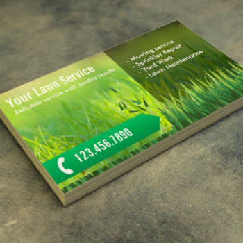 Professional Lawn Care & Landscaping Business Card by cardfactory at Zazzle