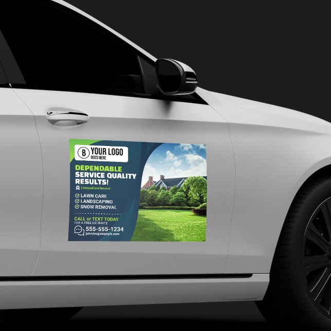 Professional Lawn Care Landscaping Gardening Tree Car Magnet (Creator Uploaded)