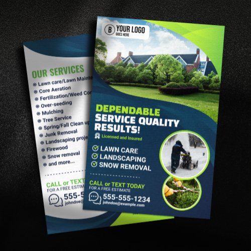 Professional Lawn Care Landscaping Gardening Tree Flyer