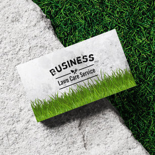 Professional Lawn Care & Landscaping Service Business Card