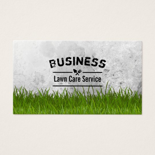 Professional Lawn Care & Landscaping Service Business Card