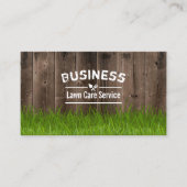 Professional Lawn Care & Landscaping Service Wood Business Card (Front)