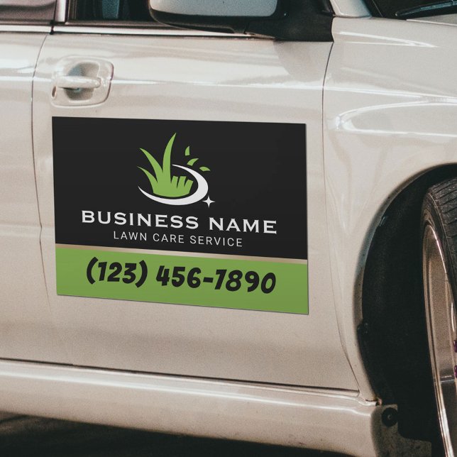 Professional Lawn Care Logo Landscaping Service Car Magnet (Creator Uploaded)