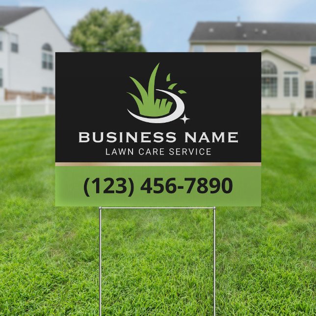 Professional Lawn Care Logo Landscaping Service Sign (Creator Uploaded)