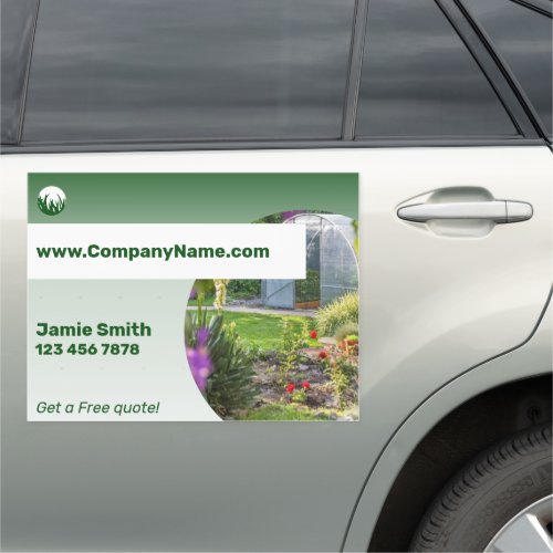 Professional Lawn Care Maintenance Service Car Magnet