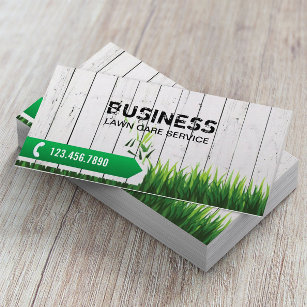 Professional Lawn Care Service Business Card