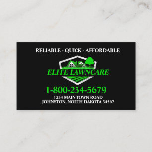Professional Lawn Care Service Business Card
