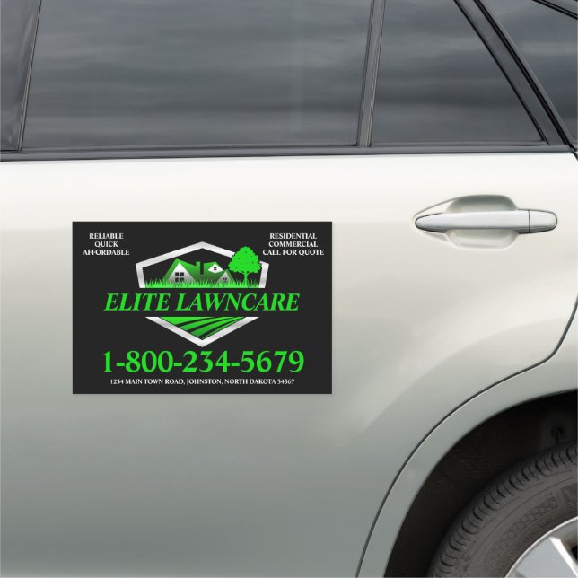 Professional Lawn Care Service Car Magnet (In Situ)