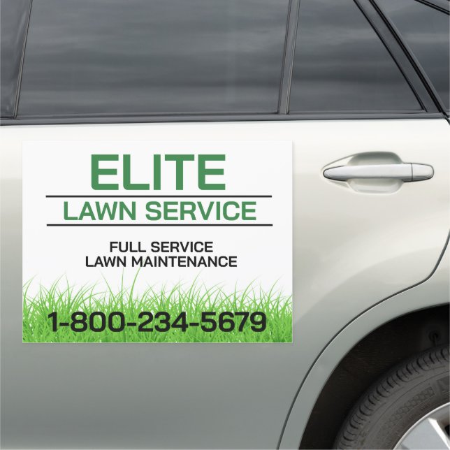 Professional Lawn Care Service Car Magnet (In Situ)