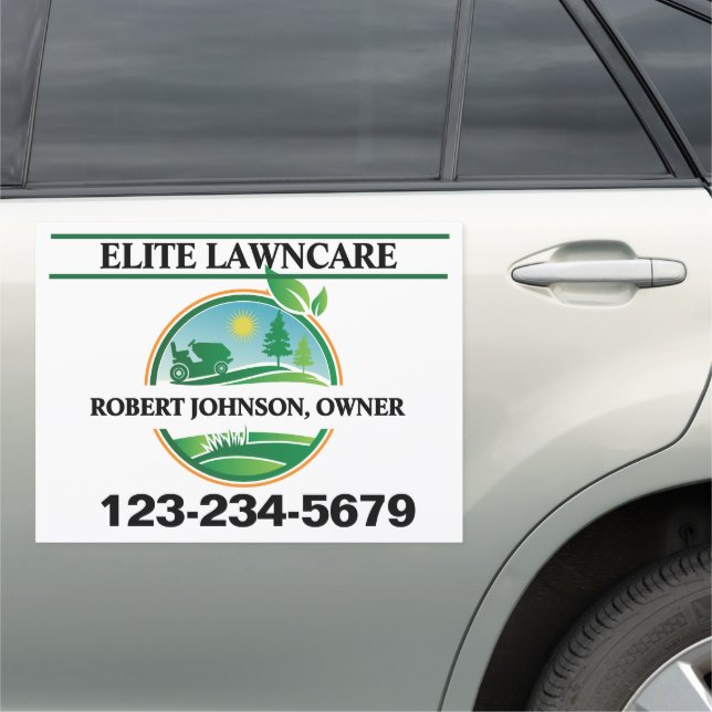 Professional Lawn Care Service Car Magnet (In Situ)