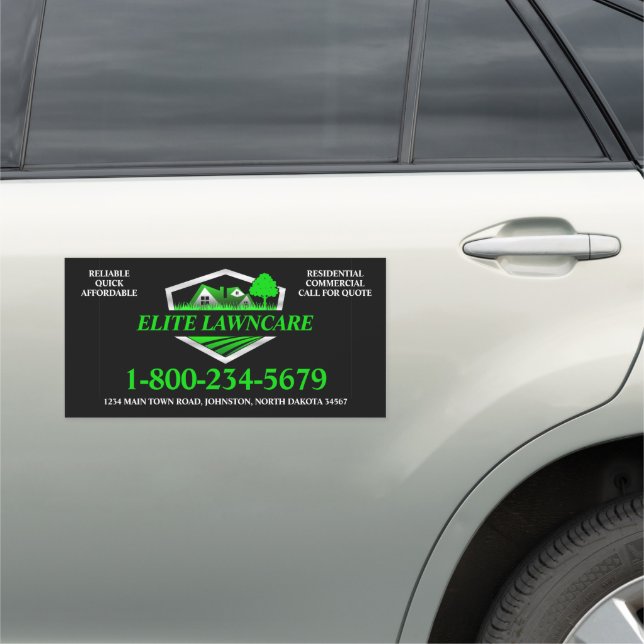 Professional Lawn Care Service Car Magnet (In Situ)