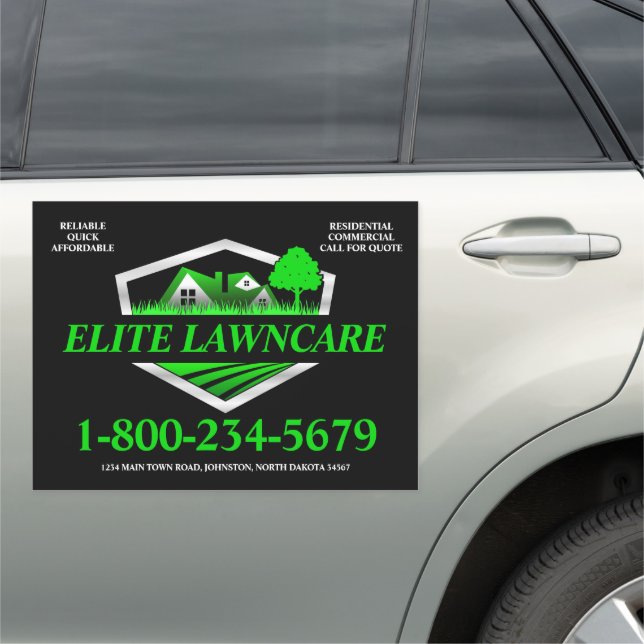 Professional Lawn Care Service Car Magnet (In Situ)