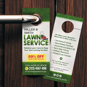 Professional Lawn Care Service Flyer Door Hanger