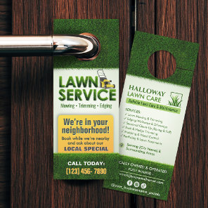 Professional Lawn Care Service Flyer Door Hanger
