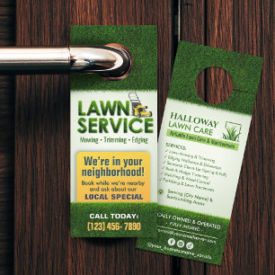 Professional Lawn Care Service Flyer Door Hanger