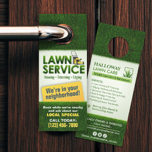 Professional Lawn Care Service Flyer Door Hanger