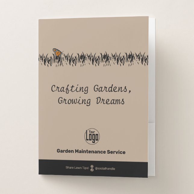 Professional Lawn Care Service  Pocket Folder (Front)