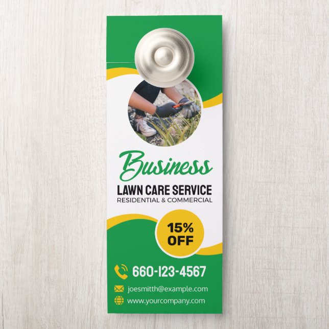 Professional Lawn Care Special Offer Customizable Door Hanger (On Knob)