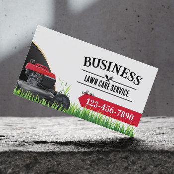 Professional Lawn Mower Landscaping & Lawn Care Business Card by cardfactory at Zazzle