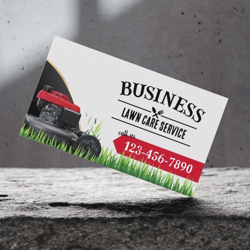 Professional Lawn Mower Landscaping  Lawn Care Business Card