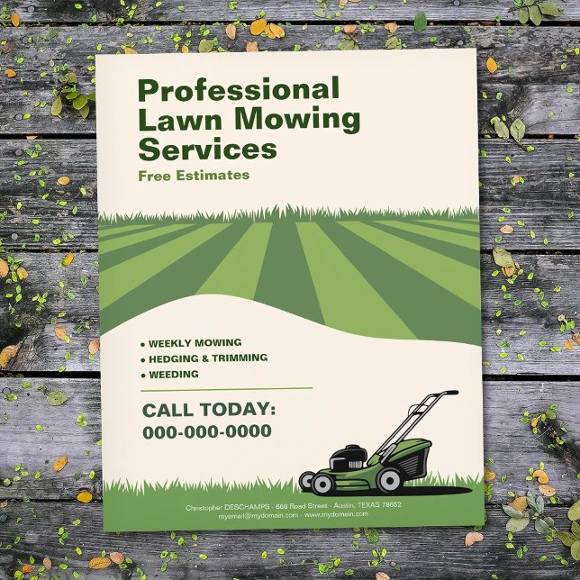 Professional Lawn Mowing Services Flyer (Professional Lawn Mowing Services Flyer)
