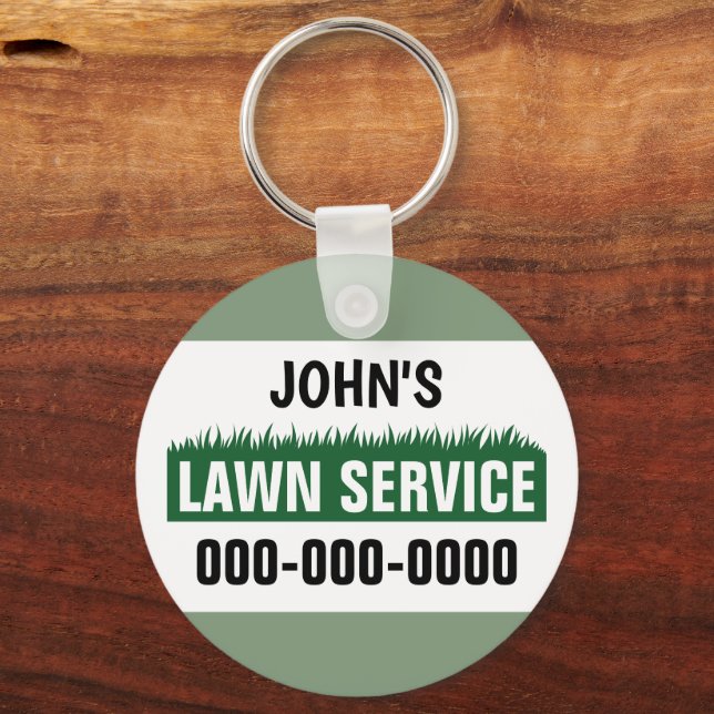 Professional Lawn Service Keychain (Front)