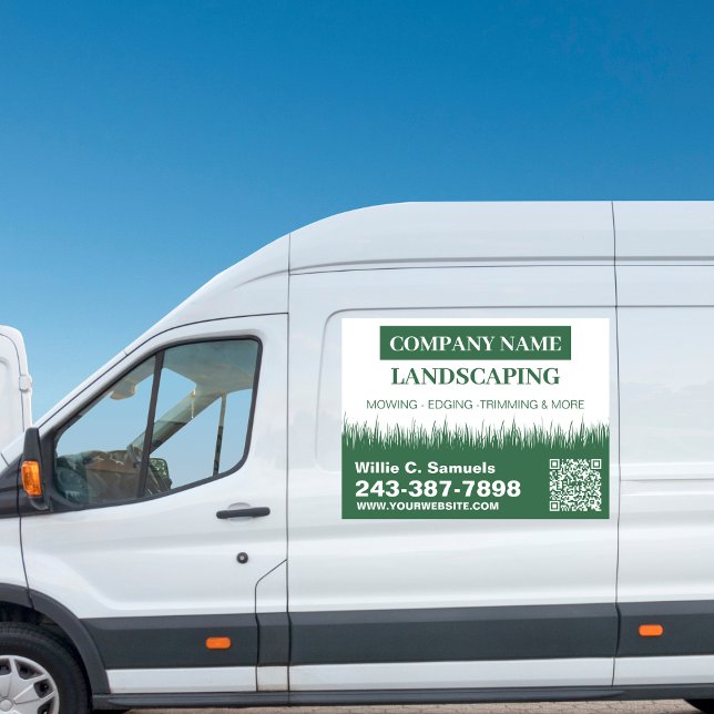 Professional Lawn Service | Lawn care QR code Car Magnet (Creator Uploaded)