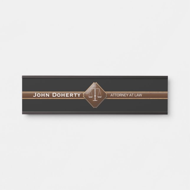Professional Lawyer | ATTORNEY AT LAW Door Sign (Front)
