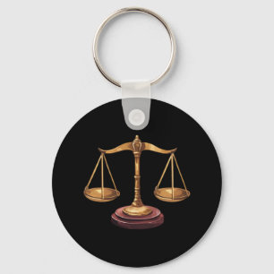 Professional Lawyer Attorney luxury Black Gold Keychain