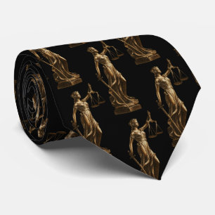 Professional Lawyer Attorney luxury Black Gold Neck Tie