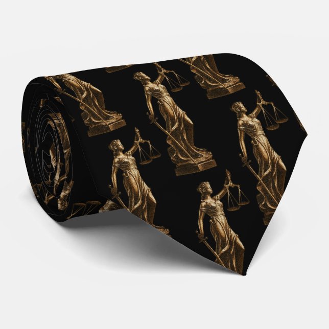 Professional Lawyer Attorney luxury Black Gold     Neck Tie (Rolled)