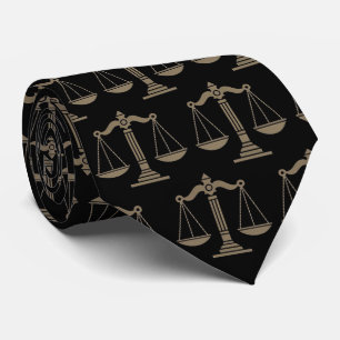 Professional Lawyer Attorney luxury Black Gold Neck Tie