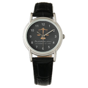 Professional Lawyer Attorney luxury Black Gold Watch
