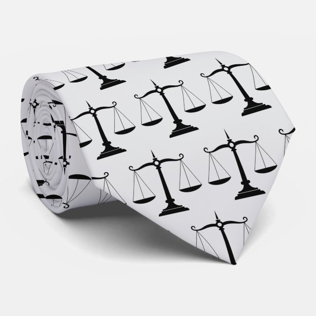 Professional Lawyer Attorney luxury Black White    Neck Tie (Rolled)