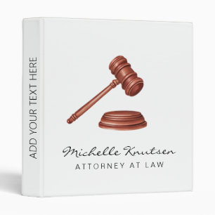 Professional Lawyer Attorney luxury Gold White 3 Ring Binder