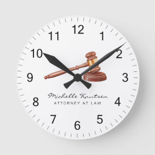 Professional Lawyer Attorney luxury White  Round Clock