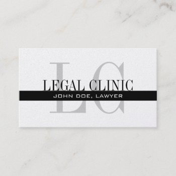 Professional Lawyer Business Card Monogram Logo by monogramgallery at Zazzle