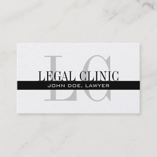 Professional Lawyer Business Card Monogram Logo
