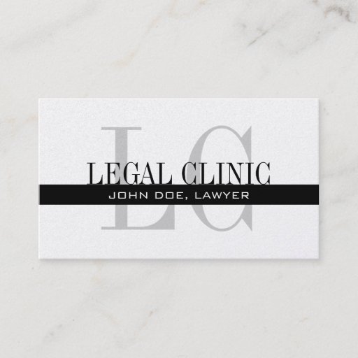 Customizable Professional Lawyer Business Card Monogram Logo