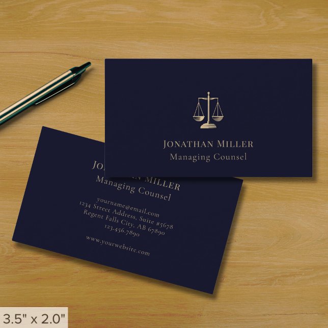 Professional Lawyer Scales of Justice Business Card (Creator Uploaded)